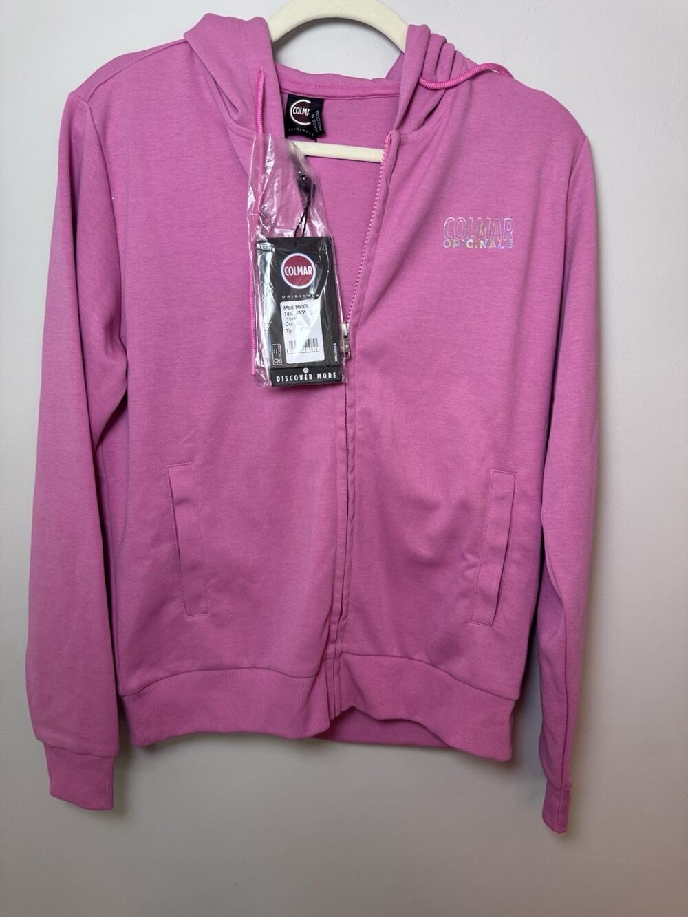 Colmar Hot Pink Zip Up Sweatshirt Women's Sz M NWT $240 Retail